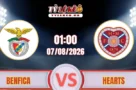Dự đoán kết quả trận Benfica vs Hearts (01h00 ngày 07/08) tại Europa League
